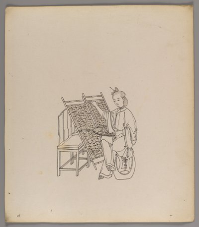 Album de feuilles séparées : Culture et production de la soie - Chinese School